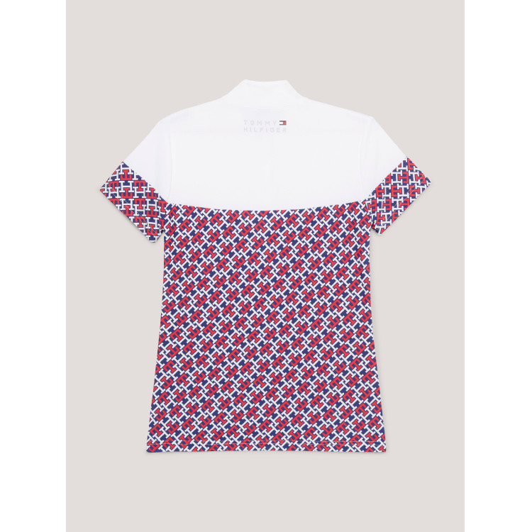 Polo de competición Tommy Hilfiger Equestrian Madison Monogram de manga corta para mujer Polo de competición Tommy Hilfiger Equestrian Madison Monogram de manga corta para mujer