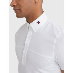 Polo de concurso Tommy Hilfiger Equestrian de manga corta para hombre Blanco