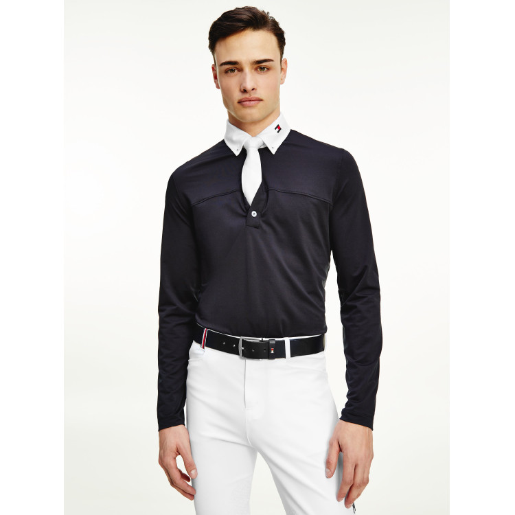 Polo de concurso Tommy Hilfiger Equestrian de manga larga para hombre Polo de concurso Tommy Hilfiger Equestrian de manga larga para hombre