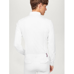 Polo de concurso Tommy Hilfiger Equestrian Neville de manga larga para hombre Blanco