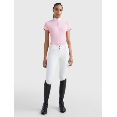 Polo de concurso Tommy Hilfiger Equestrian Performance Strass de manga corta para mujer Polo de concurso Tommy Hilfiger Equestrian Performance Strass de manga corta para mujer