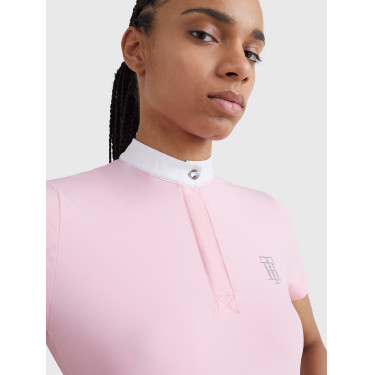 Polo de concurso Tommy Hilfiger Equestrian Performance Strass de manga corta para mujer Polo de concurso Tommy Hilfiger Equestrian Performance Strass de manga corta para mujer