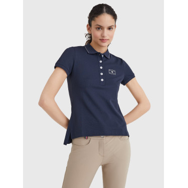 Polo Tommy Hilfiger Equestrian con pedrería de manga corta para mujer Polo Tommy Hilfiger Equestrian con pedrería de manga corta para mujer