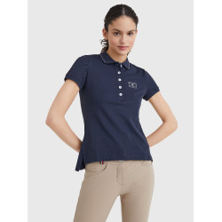 Polo Tommy Hilfiger Equestrian con pedrería de manga corta para mujer Polo Tommy Hilfiger Equestrian con pedrería de manga corta para mujer