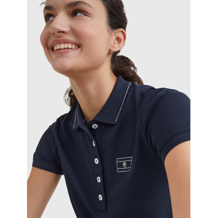 Polo Tommy Hilfiger Equestrian con pedrería de manga corta para mujer Polo Tommy Hilfiger Equestrian con pedrería de manga corta para mujer