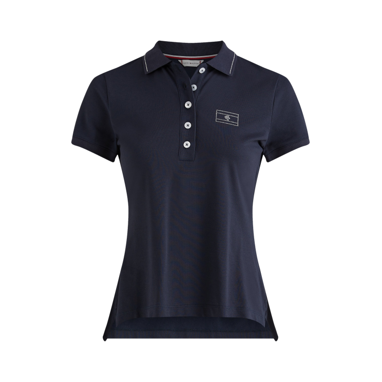 Polo Tommy Hilfiger Equestrian con pedrería de manga corta para mujer Polo Tommy Hilfiger Equestrian con pedrería de manga corta para mujer