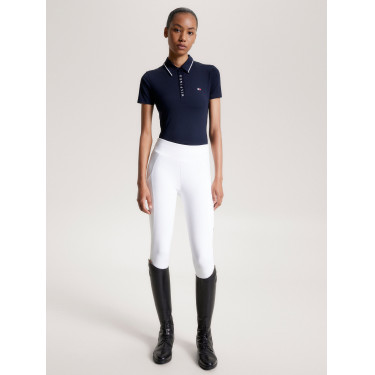 Polo Tommy Hilfiger Equestrian Harlem de manga corta para mujer Polo Tommy Hilfiger Equestrian Harlem de manga corta para mujer