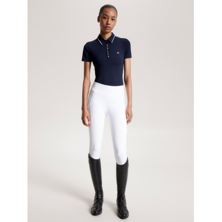 Polo Tommy Hilfiger Equestrian Harlem de manga corta para mujer Polo Tommy Hilfiger Equestrian Harlem de manga corta para mujer