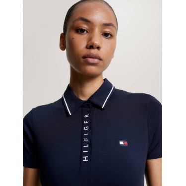Polo Tommy Hilfiger Equestrian Harlem de manga corta para mujer Polo Tommy Hilfiger Equestrian Harlem de manga corta para mujer