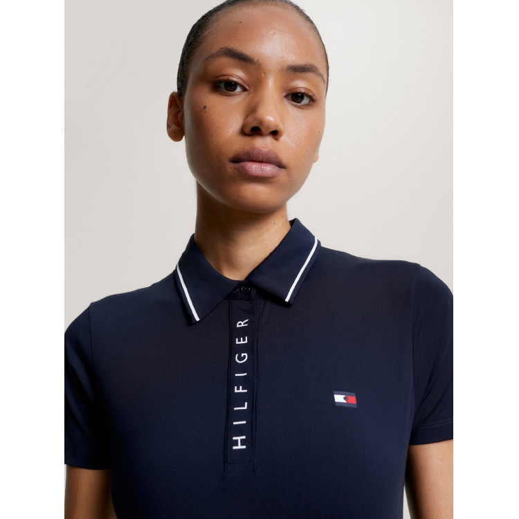 Polo Tommy Hilfiger Equestrian Harlem de manga corta para mujer Polo Tommy Hilfiger Equestrian Harlem de manga corta para mujer
