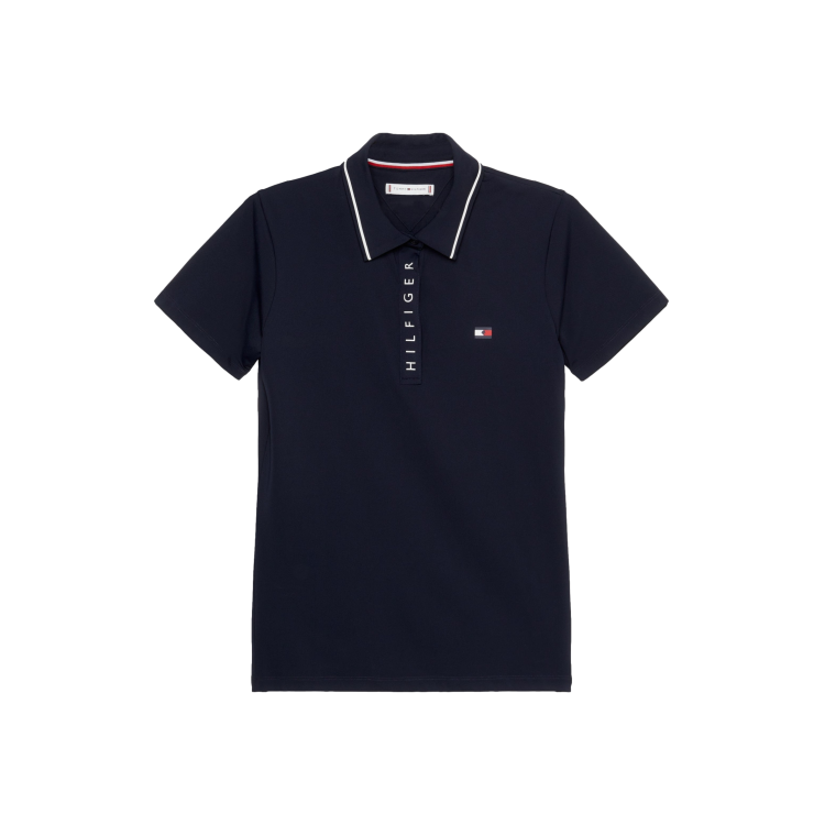 Polo Tommy Hilfiger Equestrian Harlem de manga corta para mujer Polo Tommy Hilfiger Equestrian Harlem de manga corta para mujer