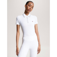 Polo Tommy Hilfiger Equestrian Harlem de manga corta para mujer Blanco