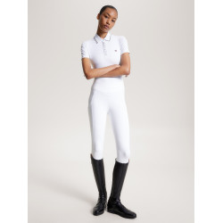 Polo Tommy Hilfiger Equestrian Harlem de manga corta para mujer Blanco