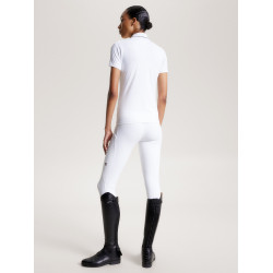 Polo Tommy Hilfiger Equestrian Harlem de manga corta para mujer Blanco