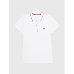 Polo Tommy Hilfiger Equestrian Harlem de manga corta para mujer Blanco