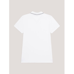 Polo Tommy Hilfiger Equestrian Harlem de manga corta para mujer Blanco