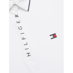 Polo Tommy Hilfiger Equestrian Harlem de manga corta para mujer Blanco
