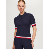 Polo Tommy Hilfiger Equestrian Lenox efecto pulóver mujer Azul marino