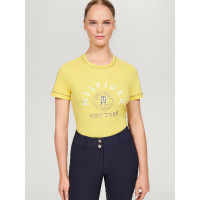 Camiseta gráfica Tommy Hilfiger Equestrian Newport para mujer de manga corta Limón ella