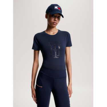 Camiseta Tommy Hilfiger Equestrian Manhattan de manga corta para mujer Camiseta Tommy Hilfiger Equestrian Manhattan de manga corta para mujer