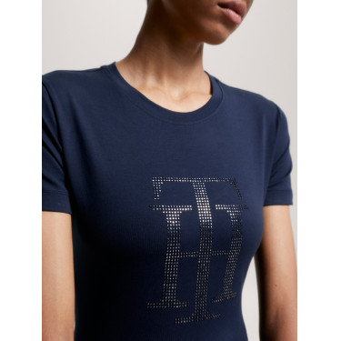 Camiseta Tommy Hilfiger Equestrian Manhattan de manga corta para mujer Camiseta Tommy Hilfiger Equestrian Manhattan de manga corta para mujer