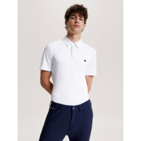 Polo Tommy Hilfiger Equestrian Harlem de manga corta para hombre Blanco