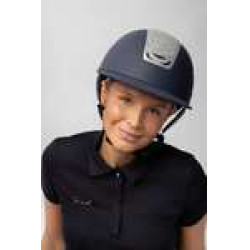 Casco de equitación adorno de cristal Horze Arix II Azúl oscuro / plata