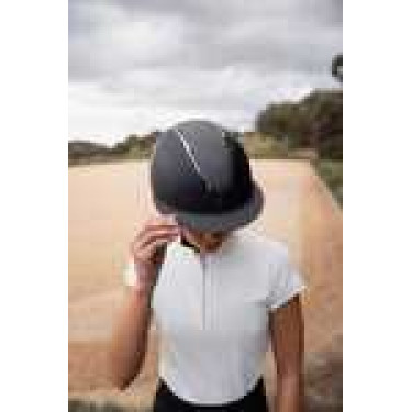 Casco Metálico Brillante Monarch II Horze Negro / gris oscuro Casco Metálico Brillante Monarch II Horze Negro / gris oscuro