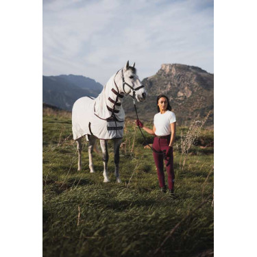 Cobertura antimoscas Horze Paso Fino con cuello desmontable y protección UV Vino Windsor Burdeos Cobertura antimoscas Horze Paso Fino con cuello desmontable y protección UV Vino Windsor Burdeos