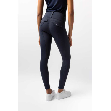 Legging híbrido Horze Anya mujer fullgrip Apertura Azul marino