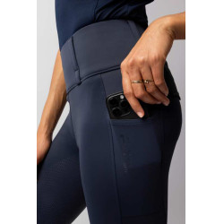 Legging híbrido Horze Anya mujer fullgrip Apertura Azul marino