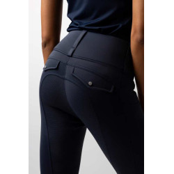 Legging híbrido Horze Anya mujer fullgrip Apertura Azul marino