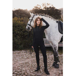 Pantalón de equitación B Vertigo híbrido de compresión Chiara para mujer Belleza negra Negro