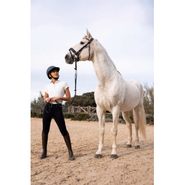 Pantalón de equitación Horze Leonie con culera completa para mujer Azul marino oscuro Pantalón de equitación Horze Leonie con culera completa para mujer Azul marino oscuro