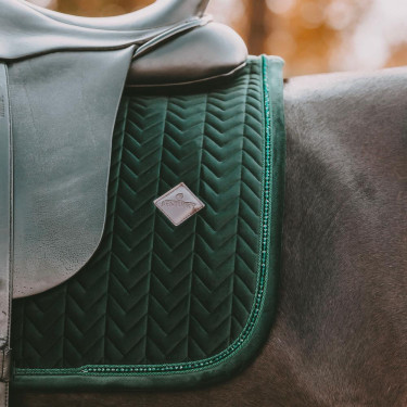 Manta de doma Velvet Pearls Kentucky Verde abeto