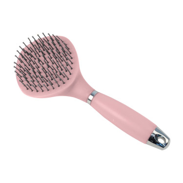 Cepillo Waldhausen de cerdas largas con mango de gel Linnea rosa