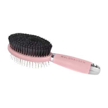 Cepillo Waldhausen doble cerda dura con mango de gel Linnea rosa