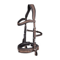 Cavezón Waldhausen de cuero anatómico Castaño Marr&amp;oacute;n