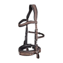 Cavezón Waldhausen de cuero anatómico Castaño Marr&amp;oacute;n