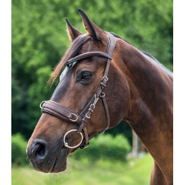 Cavezón Waldhausen de cuero anatómico Castaño Marrón