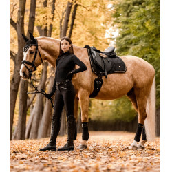 Almohadilla de montar Waldhausen Modern Rosé Negro / oro