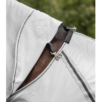 Cubierta antimoscas Waldhausen con cuello desmontable Protect Gris plateado / gris