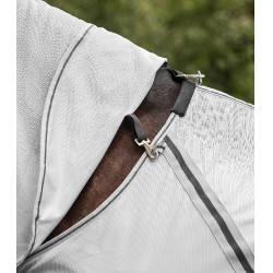 Cubierta antimoscas Waldhausen con cuello desmontable Protect Gris plateado / gris