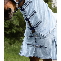 Cubierta antimoscas Waldhausen con cuello desmontable Protect Azul claro / azul nocturno