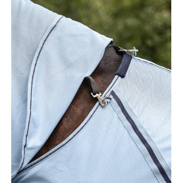 Cubierta antimoscas Waldhausen con cuello desmontable Protect Azul claro / azul nocturno