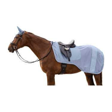 Cubierta de equitación antimoscas Waldhausen Rom Azul pastel