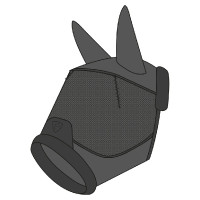 Máscara anti-moscas anti-UV Equithème Teddy Negro
