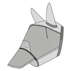 Máscara anti-moscas/uv EQUITHÈME - Zipper