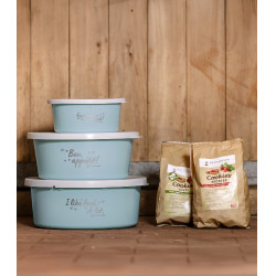 Comedero XL con tapa Waldhausen Turquesa Azul