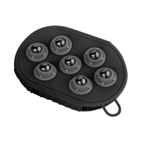 Guante de masaje y acicalado Waldhausen Negro mate